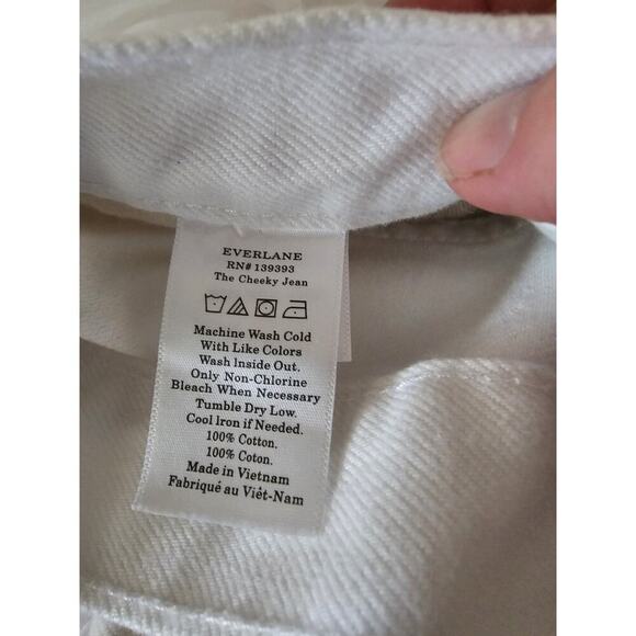 Everlane The Cheeky Jean Women's Size 25 Bone White Boho Nautical Beach Denim - Picture 13 of 13